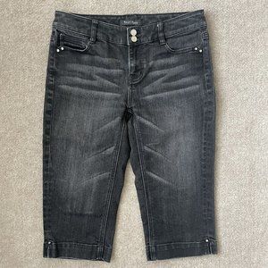White House Black Market Crop Jeans Womens 2 Black Stretch Blanc Capri Pants